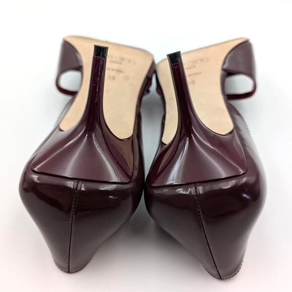 Jimmy Choo Carolyn Pointed Toe d’Orsay Heel Pump Women's Red Size US8 EU38 - Picture 9 of 13